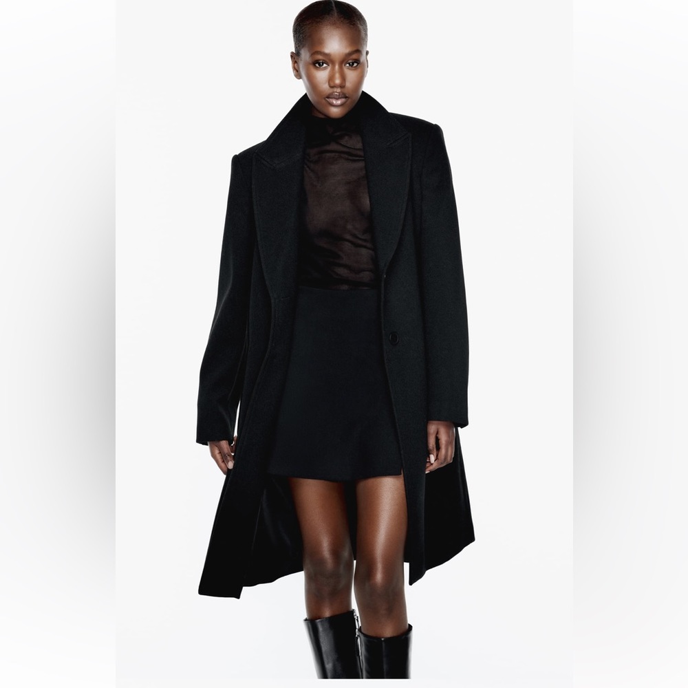 Zara black coat brand new with tags size small